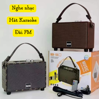 Loa bluetooth không dây NDR hát KARAOKE, FM