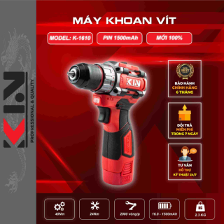 Máy khoan chuyên vít pin 16.8v Kin K-1610QZ, bảo hành chính hãng