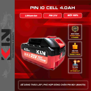 Pin KIN KP-10 Cell Dung Lượng 4.0Ah 21V Chân Pin Thổng Thông