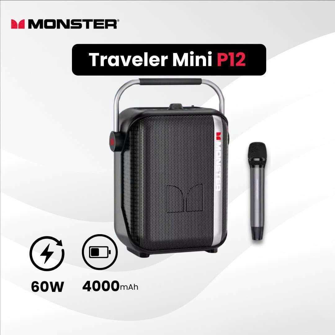 CHÍNH HÃNG ] Loa Karaoke du lịch 60W Monster Traveler Mini P12 ...