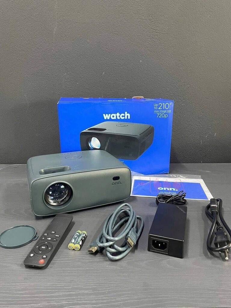 Máy chiếu hãng Onn. (Walmart Mỹ ), chiếu tối đa 210 inch, độ phân giải 720p