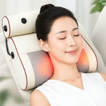 Gối massage cổ vai gáy đa năng hãng AUX AB01 - D, bi đá nóng (loại có điều khiển nối dây)