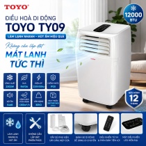 [ HOẢ TỖC HÀ NỘI ] Điều hoà di động TOYO TY09, công suất 12000BTU, hỗ trợ Hút Ẩm