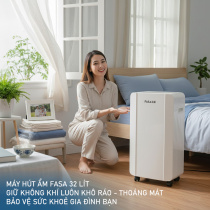 Máy hút ẩm FASA 32L - Sấy quần áo, tự động duy trì độ ẩm , bảo vệ sức khoẻ