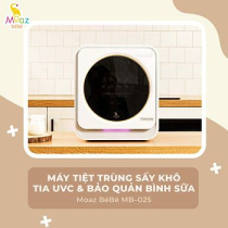 Máy tiệt trùng, sấy khô tia UVC và bảo quản bình sữa Moaz BéBé MB-025