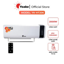 Quạt sưởi, máy sưởi gốm treo tường Yoake YK-HT206 công suất cao 2000W điều chỉnh nhiệt dộ