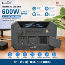 Trạm Sạc Di Động chính hãng Frestec 600w kèm củ sạc nhanh 68W GaN